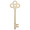 Vintage Skeleton Key Unfinished Wood Shape Piece Cutout for DIY Craft Projects
